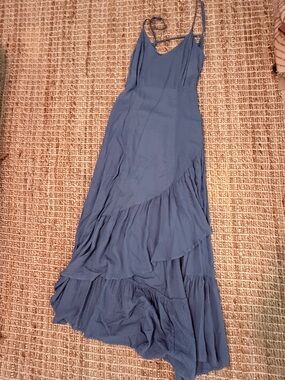 Blue Women's Spaghetti Strap Maxi Dress